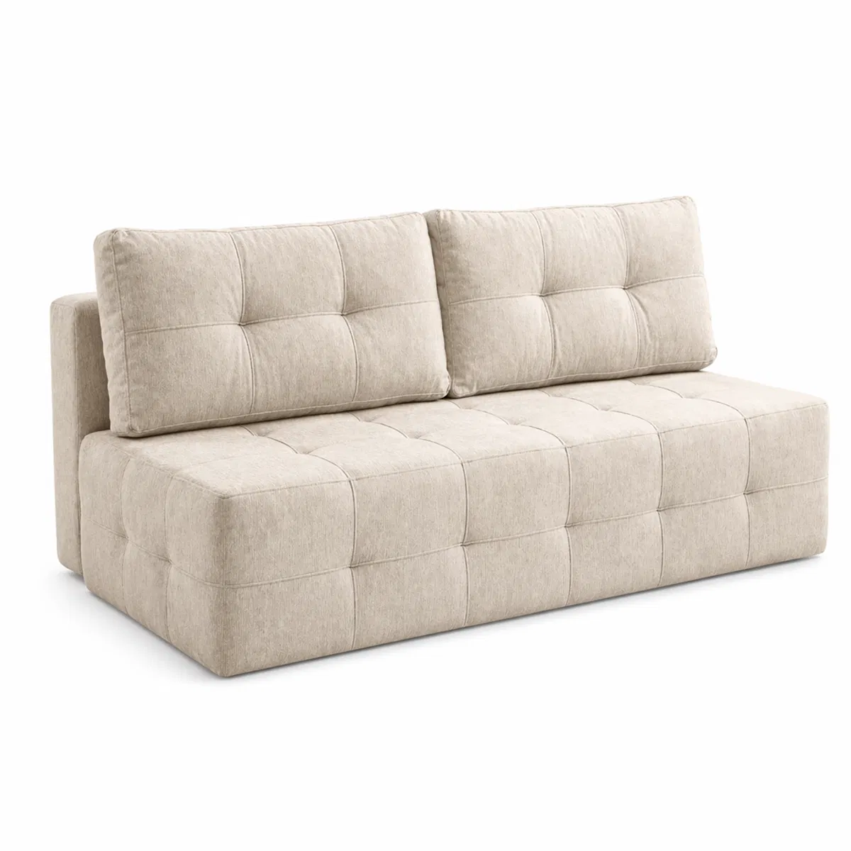 Mebel Elite Sofa Rozkładana Kanapa z Funkcją Spania Dwuosobowa Do Salonu Kremowa MORANA