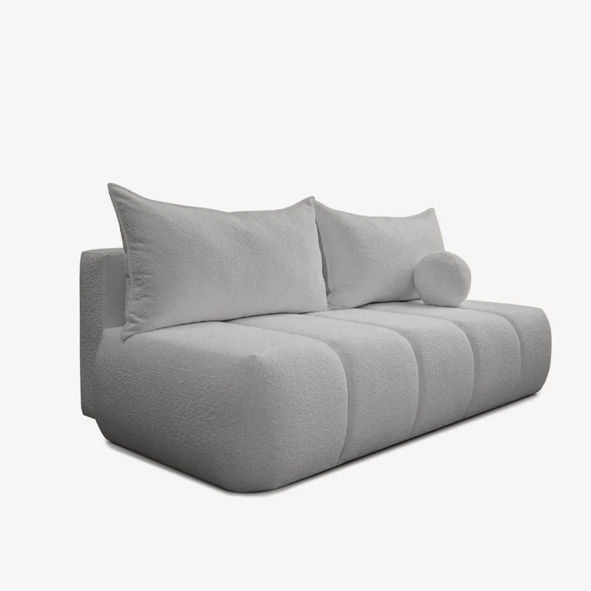 Mebel Elite Sofa Rozkładana Kanapa z Funkcją Spania Dwuosobowa Do Salonu Szary SARIA