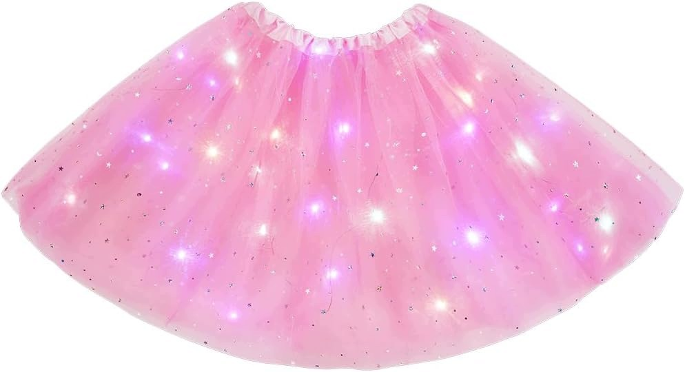 SPÓDNICZKA TIULOWA LED 40 CM KROJONA ROZKLOSZOWANA MODNA ŚWIECĄCA ...