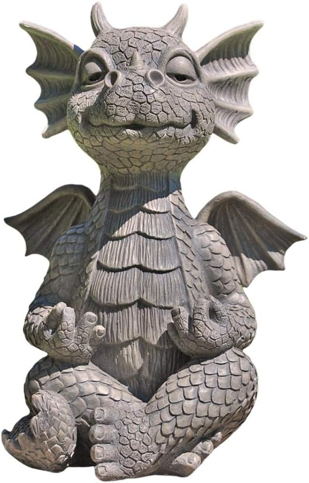 STATUETKA SMOK ŻYWICZNA BUDDA ZEN RZEŹBA OGRÓD DOM ARTYSTYCZNA DEKORACJA