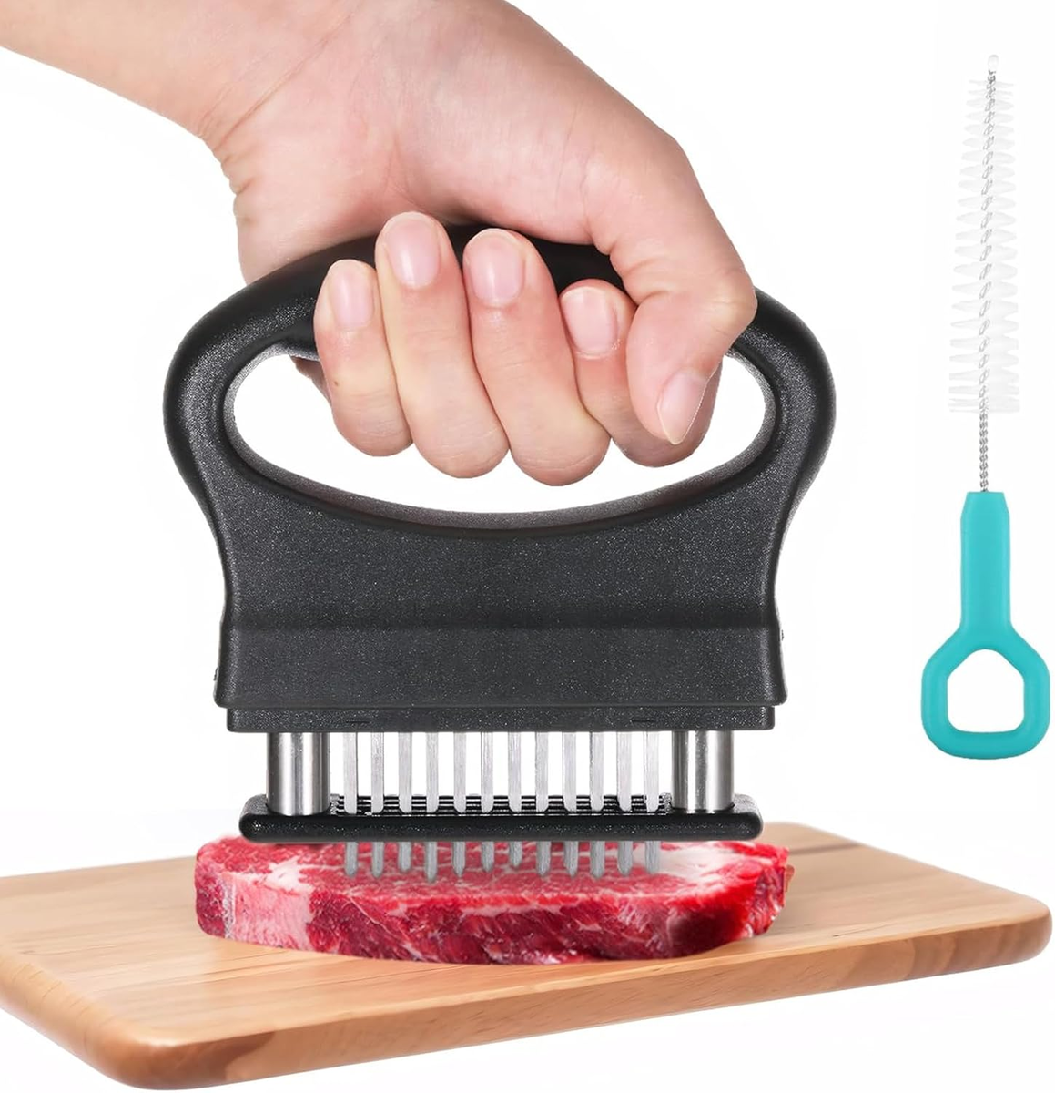 STEKER DO MIĘSA 48 OSTRZY TENDERIZER CZARNY STAL NIERDZEWNA KUCHENNY