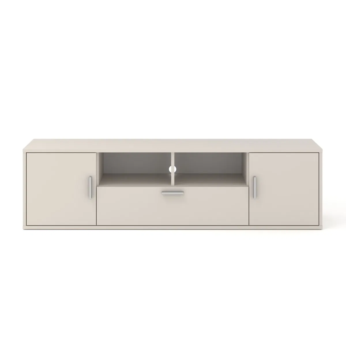 BIM Furniture Szafka RTV Blanca 150 cm kaszmir z oświetleniem LED kolorowym