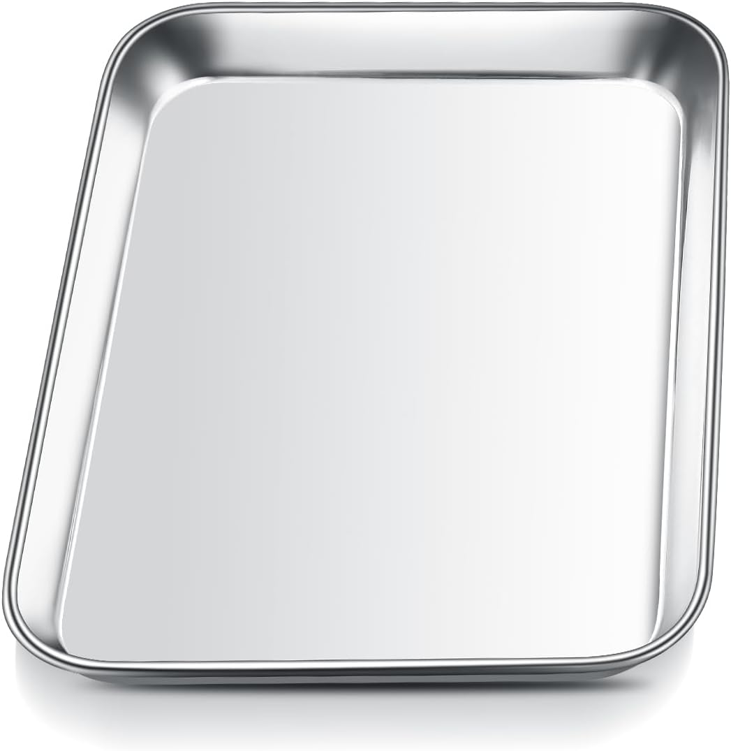 TACA DO PIECZENIA 23.7X17.7X2.5 CM STAL NIERDZEWNA SREBRNA