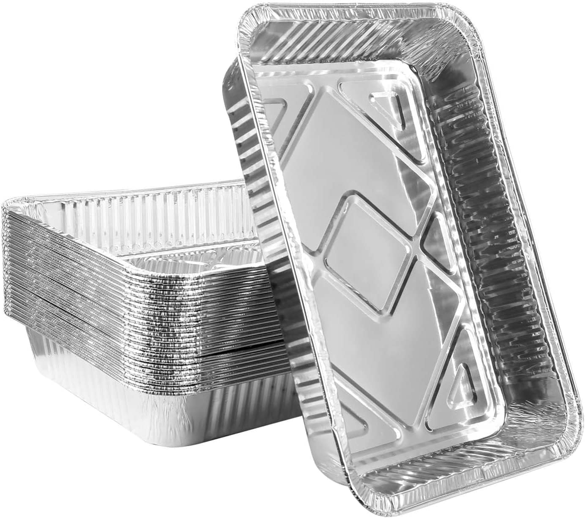 TACE DO PIECZENIA 30 SZTUK ALUMINIOWE 31 X 21X5CM SREBRNE