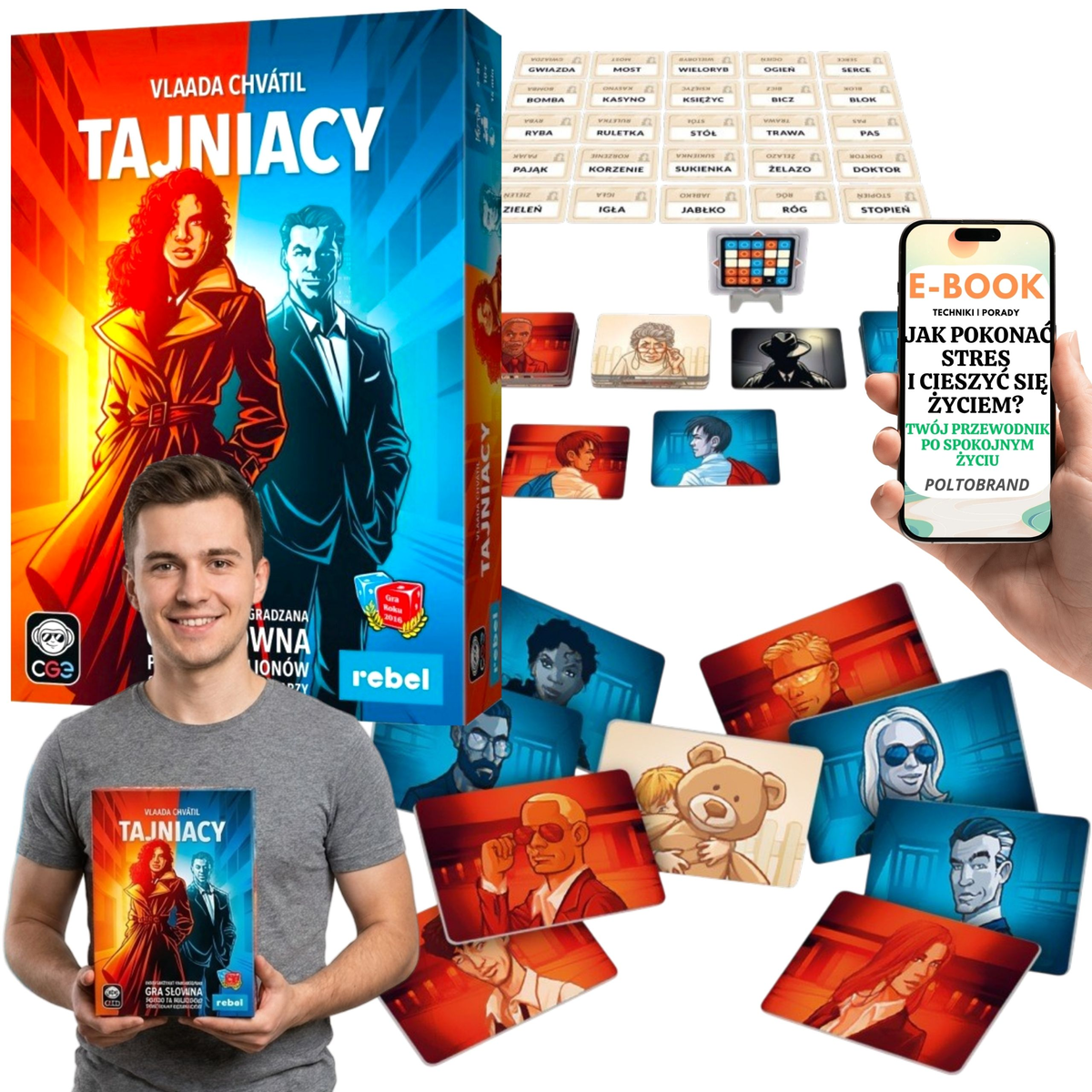 Tajniacy Rebel Gra Towarzyska Skojarzenia i Rywalizacja Prezent Na Urodziny + E-BOOK-1