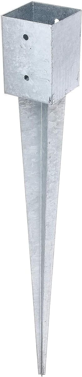 TULEJA ZIEMNA 101X101 MM WBIJANA OCYNKOWANA SOLIDNA TRWAŁA MOCOWANIE SŁUPKA