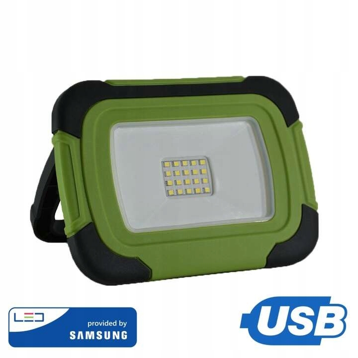 V-TAC Naświetlacz 10W LED, lampa kempingowa turystyczna USB, CHIP ...