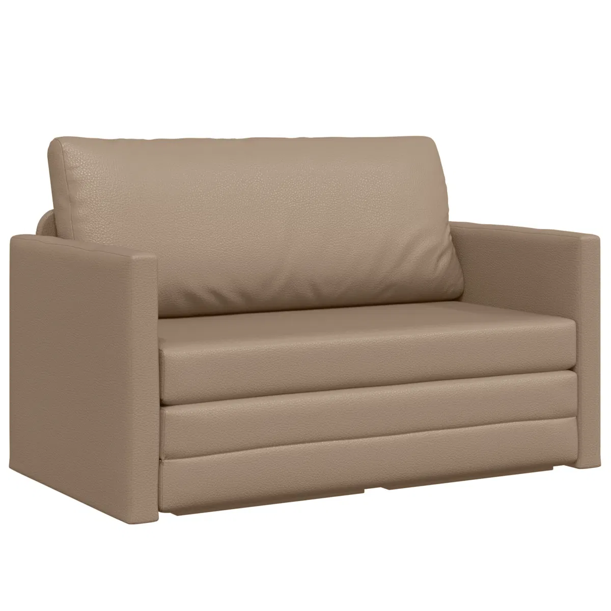 vidaXL Sofa łóżko 2 w 1 cappuccino 124x71x78 cm sztuczna skóra