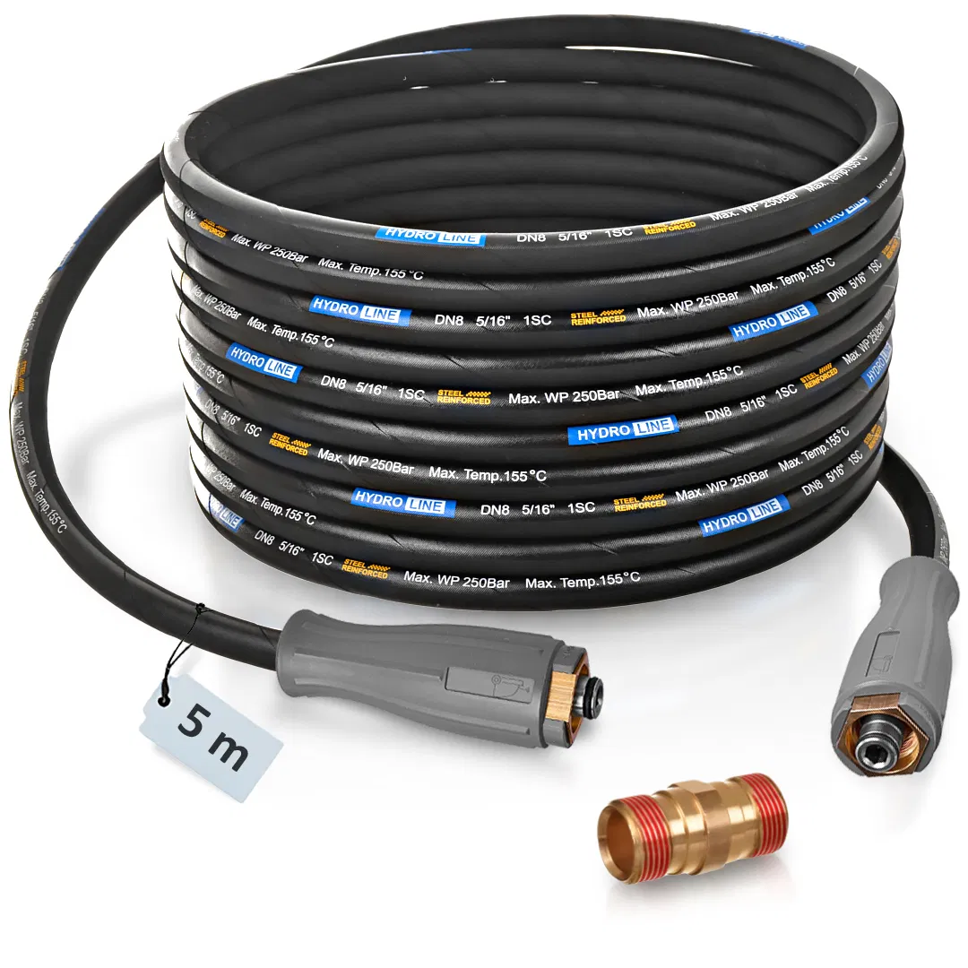 Techkar Wąż 5m do KARCHER HD HDS przedłużka myjki Easy!Lock Force DN8 250BAR 155°C