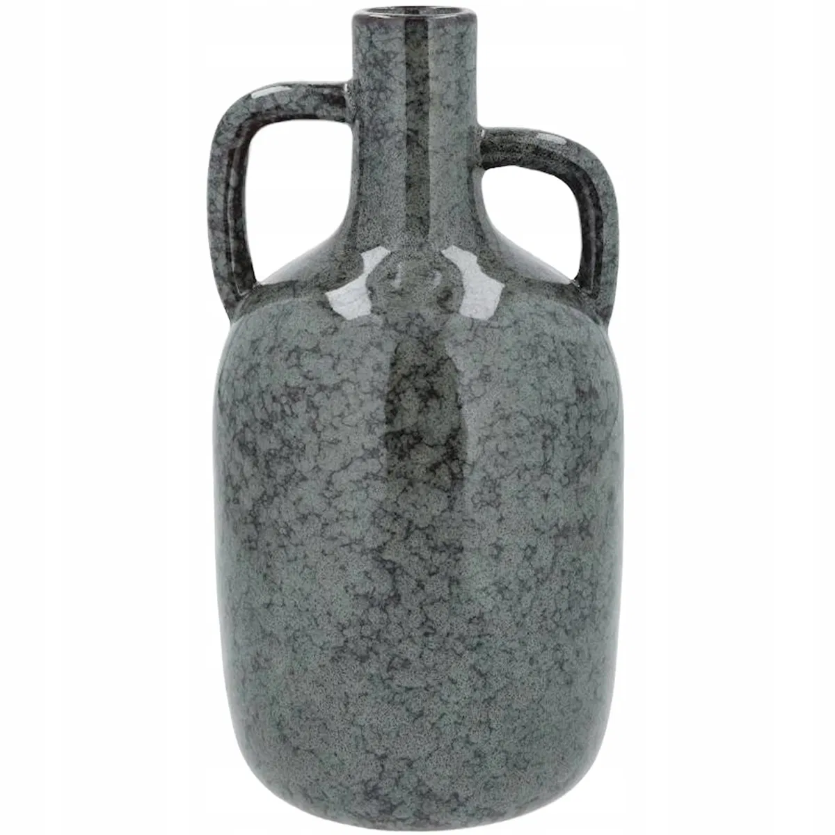 Skandi.pl Wazon wysoki ceramiczny niebieski butelka nowoczesny na jeden kwiat 30cm