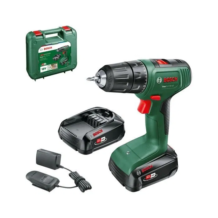 Wiertarko-wkrętarka EasyDrill 18V-40 (2x 1,5Ah) + AL18V-20 w walizce
