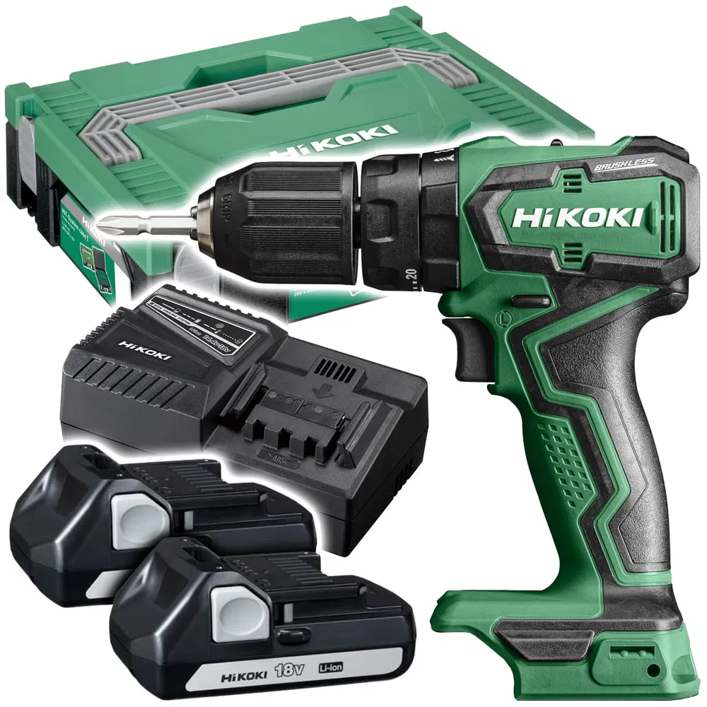 Wiertarko-wkrętarka udarowa Hikoki DV18DD WRZ + 2 x 2.0Ah + walizka