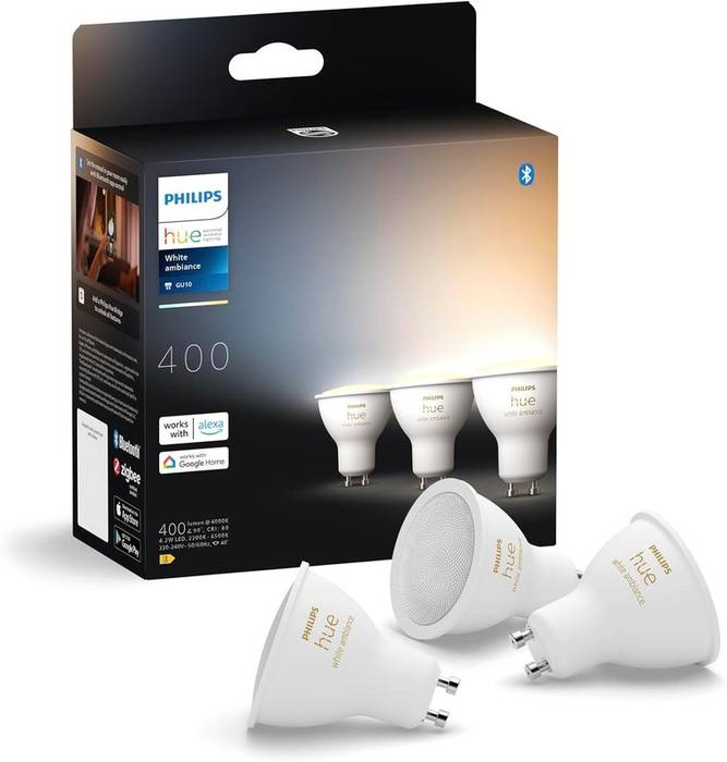 Inteligentny reflektor punktowy PHILIPS Hue GU10 White Ambiance 3szt