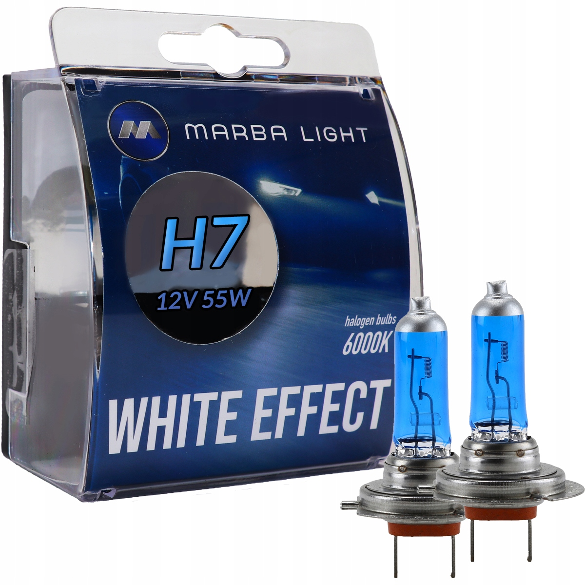 Ligthing Effect ŻARÓWKI H7 12V 55W MARBA LIGHT WHITE EFFECT ŚNIEŻNE BIAŁE ŚWIATŁO ...