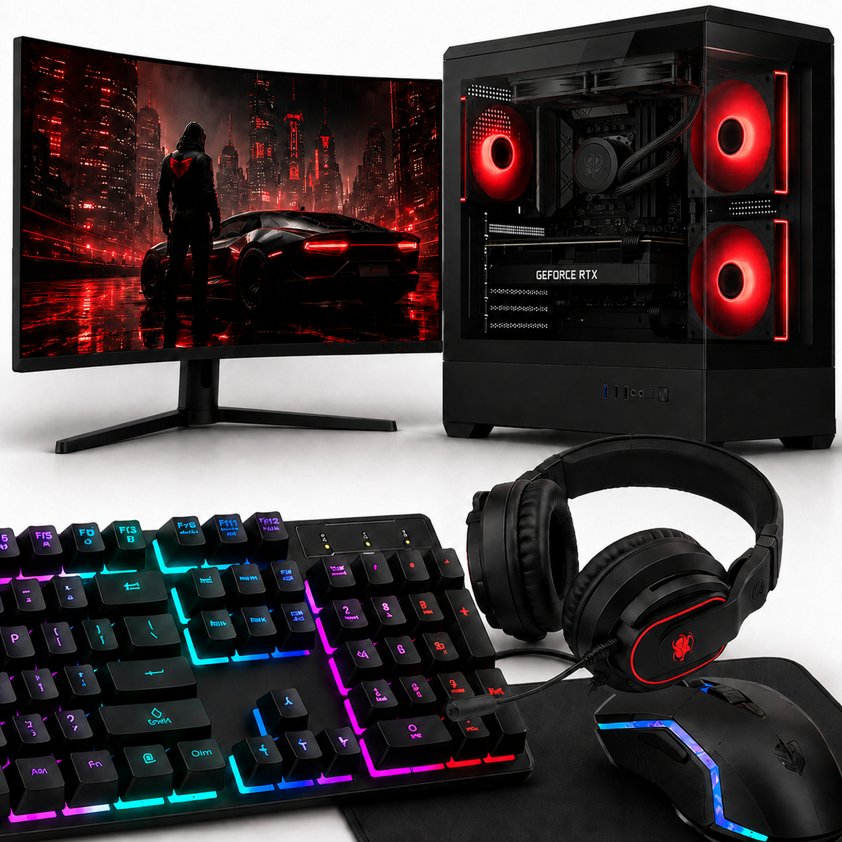 Zestaw KOMPUTER GAMINGOWY Intel I7 14700F RX 9060 1TB 32GB