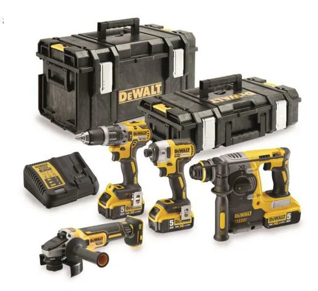 Zestaw 4 Narzędzi DeWalt DCK422P2T 18V Bezszczo DCG405 DCD796 DCF887 DCH172