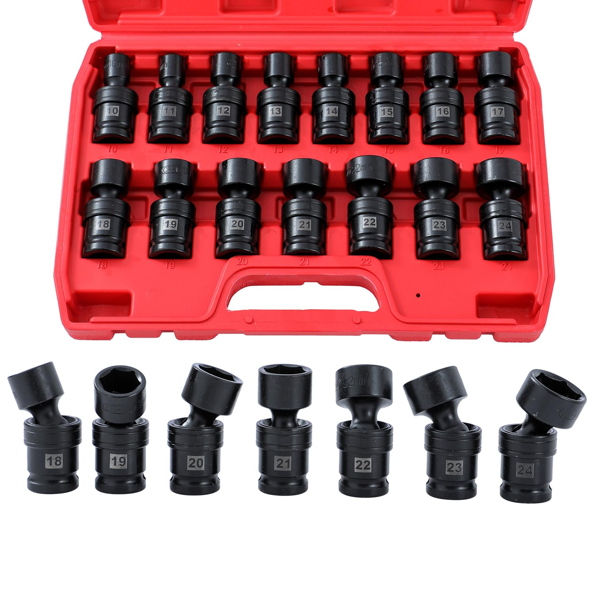 ZESTAW NASADEK UDAROWYCH 15 SZTUK 10-24 MM STAL CR-MO
