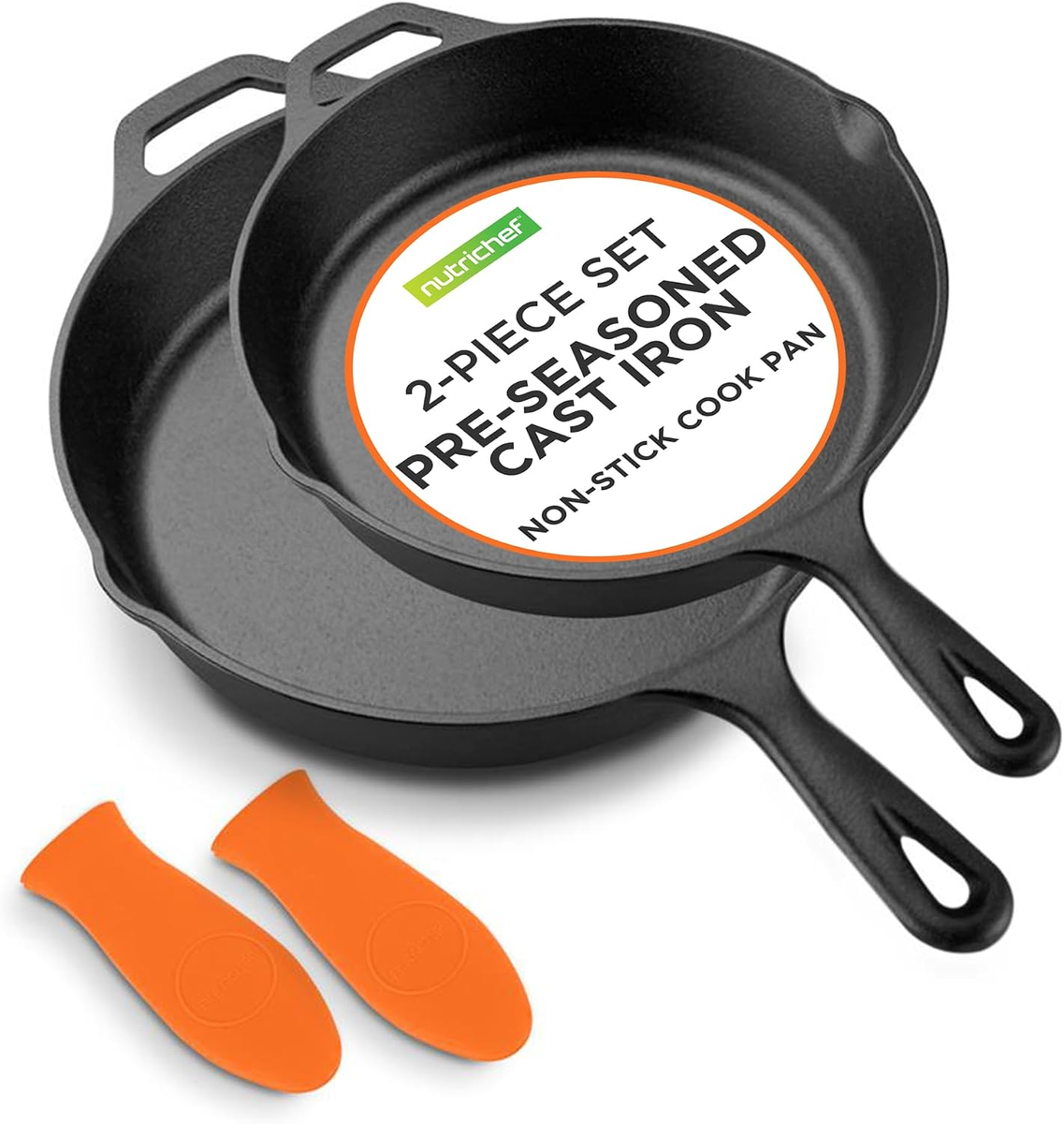 ZESTAW PATELNI ŻELIWNYCH 25 I 30 CM Z POKRYWKAMI