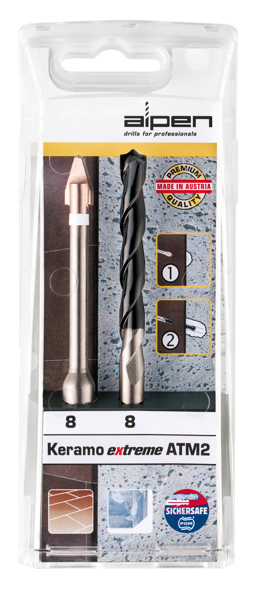 zestaw wierteł do płytek ceramicznych i betonu 8mm Keramo Extreme ALPEN ...