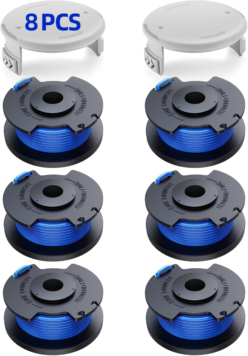 ŻYŁKA 6 SZTUK CEWKA ZAMIENNA 1.65MM 3.4M NASADKI AKCESORIA PODKASZARKI