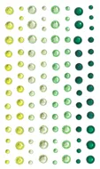 Kryształki samoprzylepne 3/4/5/6mm, 104 szt./op., zielony- półprodukt dekoracyjny&nbsp;-&nbsp;Fortis