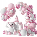 Girlanda balonowa, urodziny, baby shower XL, model 2, różowo-biały&nbsp;-&nbsp;Inna marka