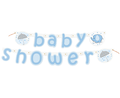 Banner, Baby Shower, Słonik, niebieski
