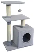 Terna, Drapak dla kota, domek drzewko, 80 cm, jasnoszary&nbsp;-&nbsp;Terna