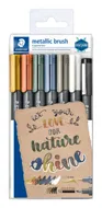 Markery pędzelkowe do kaligrafii Metallic brush do Bullet Journal, miks 6 kol. + 308C2-9, Staedtler&nbsp;-&nbsp;Staedtler
