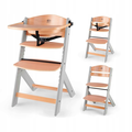 Drewniane Krzesełko do Karmienia 2w1 Kinderkraft ENOCK Dla Dzieci Szary&nbsp;-&nbsp;Kinderkraft