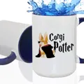 Kubek DUŻY XXL GRANAT Na Prezent Dla Miłośnika Piesków CORGI POTTER Wzory&nbsp;-&nbsp;StyleCouture