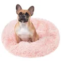 Springos, Legowisko dla psa 80cm, pluszowe posłanie dla psa brudny róż&nbsp;-&nbsp;Springos