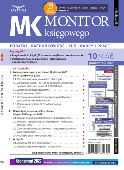 Monitor Księgowego INFOR Grupa