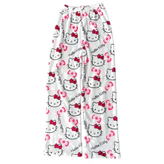 Spodnie Piżama Hello Kitty Pluszowe białe Inna marka