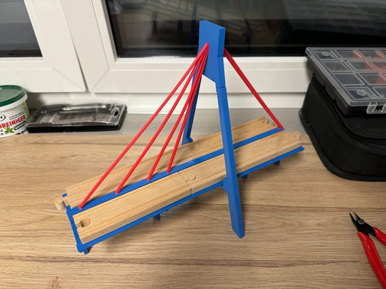 Model Mostu Kolejowego Rheinbrücke Speyer 2 Tiry BRIO/IKEA/Hotwheels ...