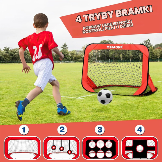 BRAMKA PIŁKARSKA 39X40X39CM MINI ZESTAW TRENINGOWY SKŁADANA - Inna ...