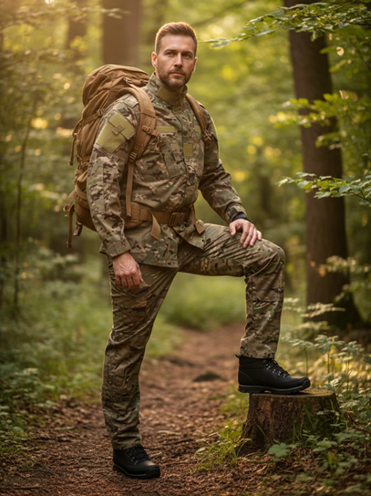 KOMPLET MUNDUROWY POLOWY Rip-Stop Męski Amerykańskie Camo MORO WOJSKO ...