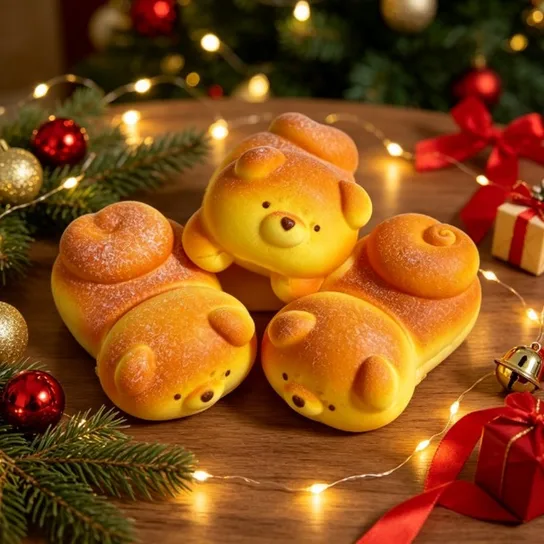 Zee Name Zabawka-miś-tost z imitacją 3 szt., ozdoba na biurko w kształcie misia ...