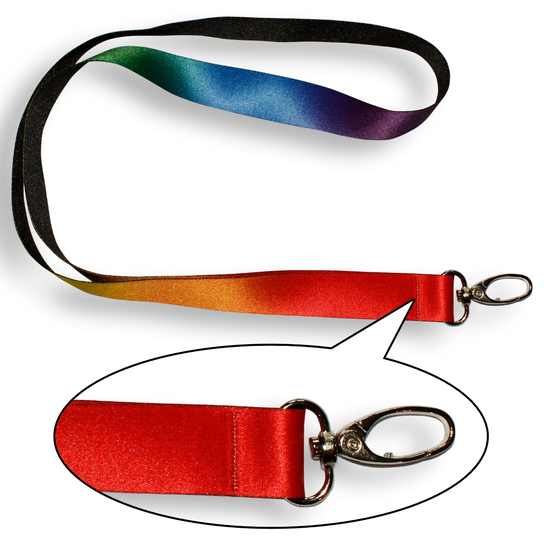 Smycz długa tęcza light LGBT Sartrix