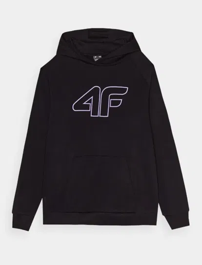 4F, Bluza f0921, basic plus, czarny, 152 4F