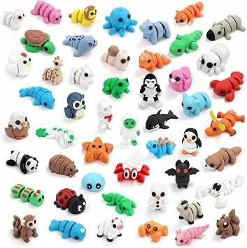 50 Mini Figurek Zwierząt 3D Ruchome Zabawki Fidget PLA - Inna marka ...