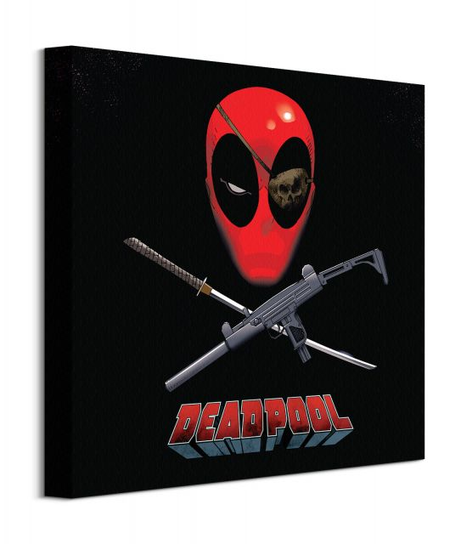 Obraz na płótnie Marvel Deadpool Eye Patch na ścianę do salonu 40x40 cm Deadpool