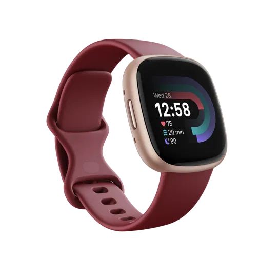 Fitbit, Smartwatch, Versa 4, Beet/Copper Rose Fitbit