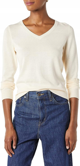 AMAZON ESSENTIALS Sweter damski écru r. XS Amazon Essentials