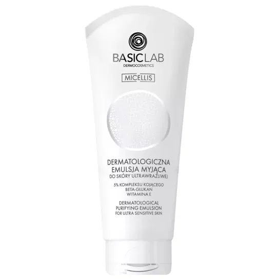 BasicLab, Dermatologiczna emulsja myjąca do skóry ultrawrażliwej | Pojemność: 100 ml BasicLab