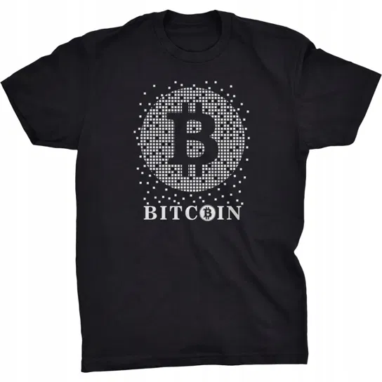 Bitcoin Pixels Koszulka BTC Crypto Kryptowaluty GILDAN