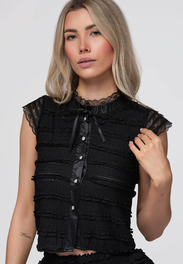 Blouse V-1 blue S/M Ombre
