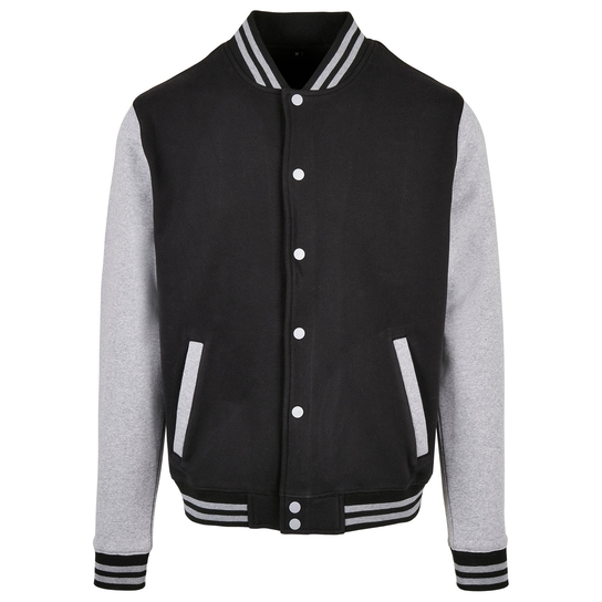 Build Your Brand Męska Kurtka Basic Varsity (M / Czarny) Build Your Brand