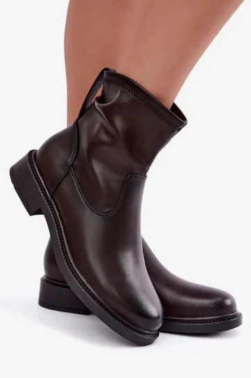 Ciemnobrązowe botki w stylu Step in 36 Inna marka