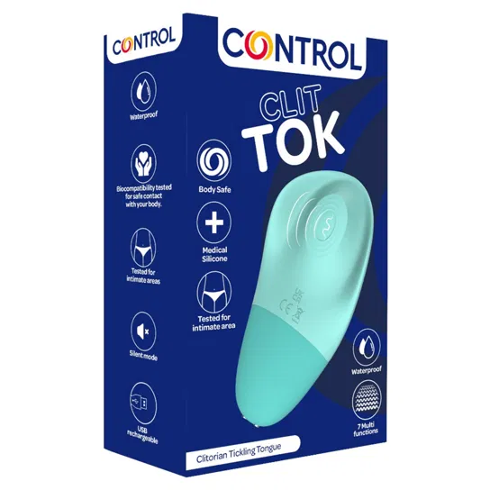 Clit Tok stymulator do stref intymnych Light Blue Control